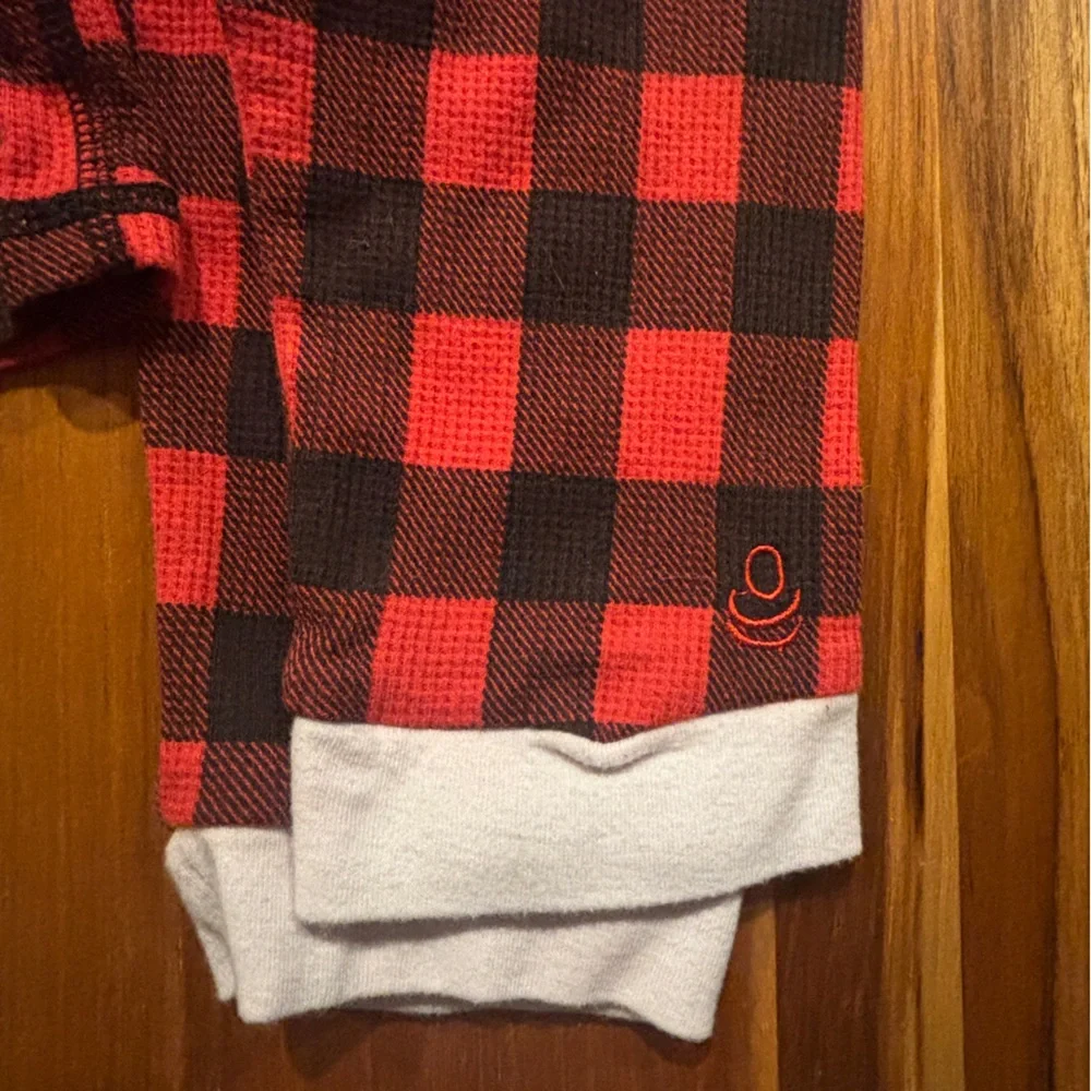 Cuddle Duds Buffalo Plaid Red and Black Girls Pajamas Base Layer